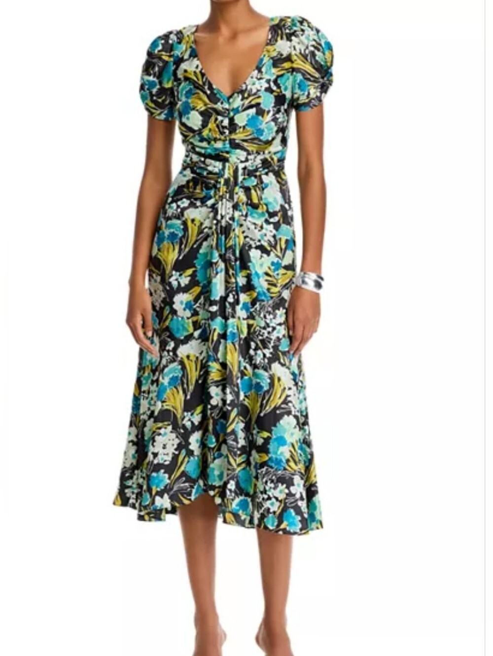 Cinq A Sept Tossed Floral Walker Dress